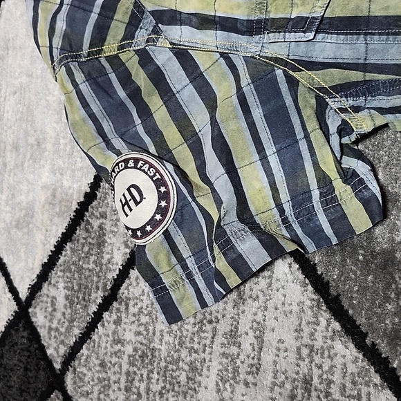 HARLEY DAVIDSON PATCH SNAP-BUTTON KNEES IN THE BREEZE SHORT SLEEVE SHIRT - Picture 3 of 14